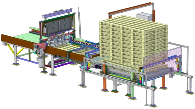 在……中建模的托盘搬运生产设备Alibre Design